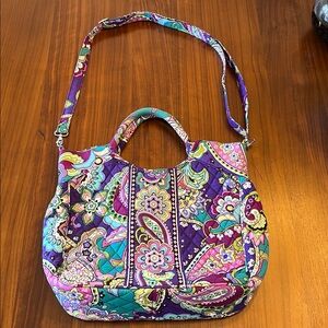 Vera Bradley Large Satchel Crossbody Bag Purse